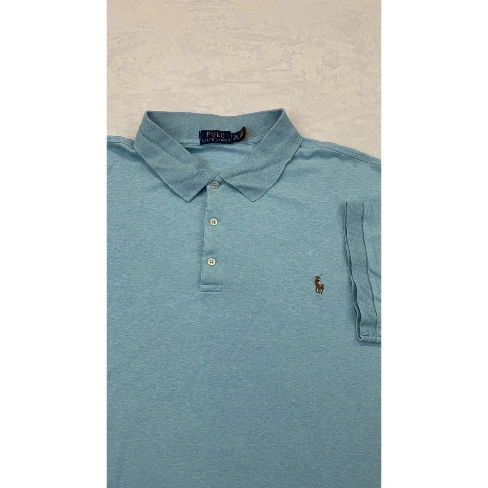 POLO Ralph Lauren polo shirt Blue 2XLT Men's 100% Cotton Classic Golf